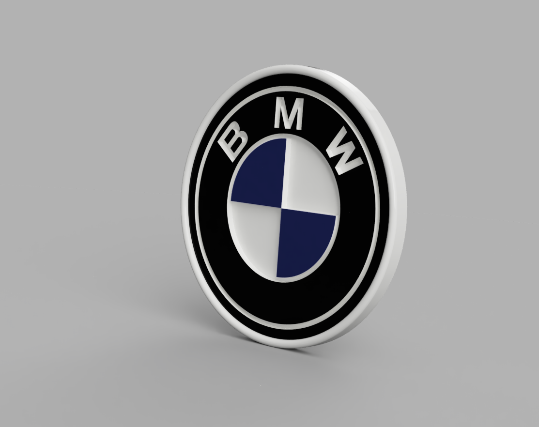 bmw portavasos by humo azul casa decoración prusa logo coche vehiculo motocicleta posavasos 3D print model - Mito3D