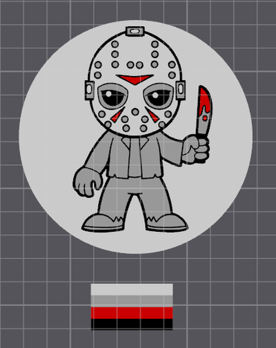 jason vorhees chibi sottobicchiere by raynors officina domestico arredamento voorhees venerdì 13th 3d print model - Mito3D