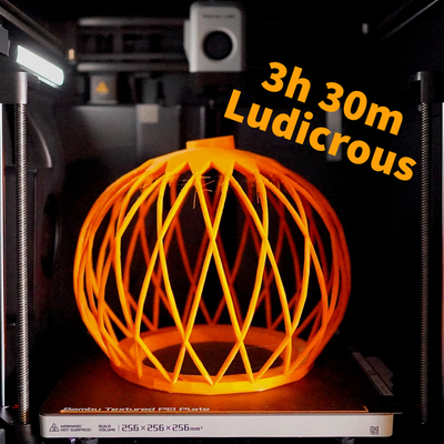 pumpkin 3h 30m ludicrous build plate print by paulsizemore household festivities holloween decor decoration fall large 3d print model - Mito3D
