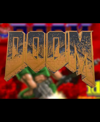 doom logo hueforge by techjeeper art 2d 3d print model - Mito3D