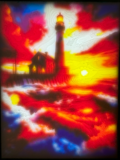lithophan leuchtturm by mikethespike kunst 2d cmyk 2dart leuchtkasten lichtkunst farben bunt 3d print model - Mito3D