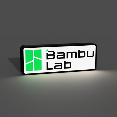 bambu laboratorio lightbox guidato lampada by braga3dprint 3d stampante accessori bambolotto logo luce lampbox ledbox samelayer multicolore ams 3d print model - Mito3D