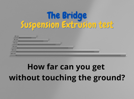 bridge - suspension extrusion test by maxaruta 3d printer models bridgetest testmodel 3d print model - Mito3D