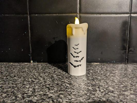 no ams bats tealight candle by cruse2382 household decor bat cadle halloween 3d print model - Mito3D
