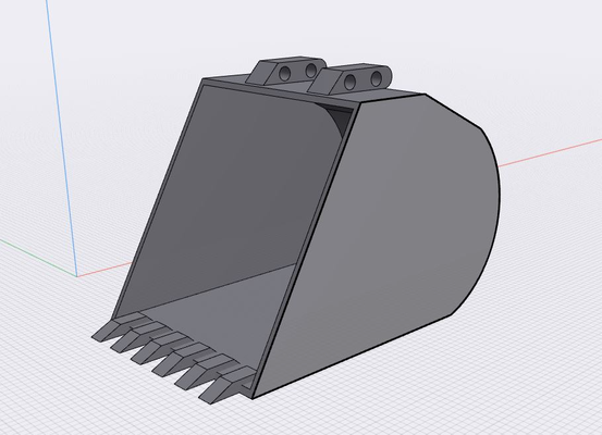 bagger eimer by cpt claude miniaturen spielzeug modell scoop konstruktion stadt ausrüstung werkzeug 3d print model - Mito3D