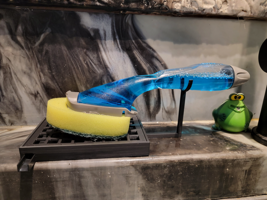 sponge & soap handle holder by florida man household house models kitchen drain clean organizer 3d print model - Mito3D