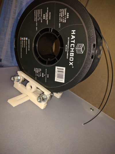 adjustable filament spool holder 608 bearings by matthew 3d printer accessories spoolholder filamentspoolholder thingiverse 3d print model - Mito3D