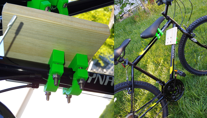 customizable copilot bicycle foot rest - mount by matthew hobby & diy sport outdoors children seat bike openscad carrier child thingiverse toddler 3d print model - Mito3D