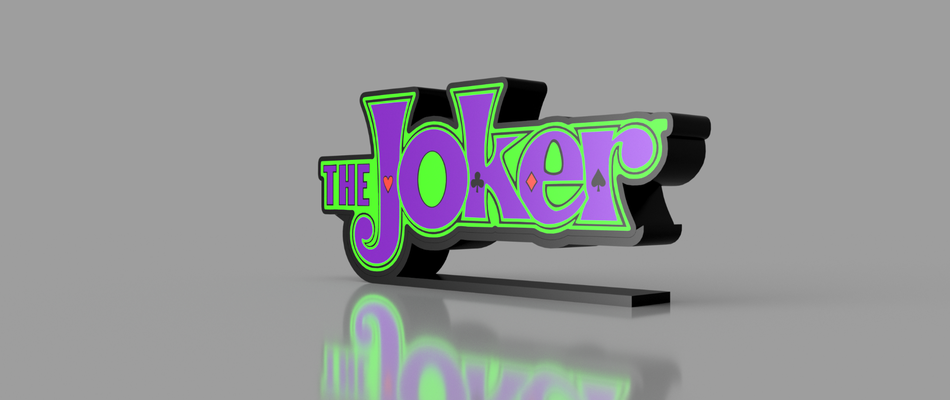 joker logo light box by three dimensions household decor batman led lightbox lights leds 3d print model - Mito3D