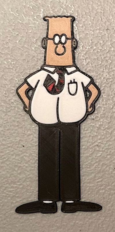 mehrfarbig dilbert magnet by wow kunst 2d 3d print model - Mito3D
