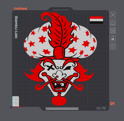 icp großartig milenko by wagzprintz kunst 2d predigt verrückte clownposse clown 3d print model - Mito3D