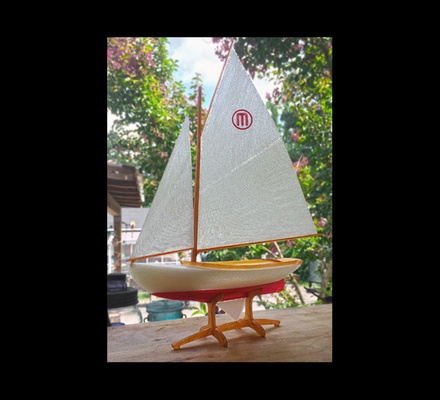 maker 125 -a vintage sailboat a maker's twist by ronindesu hobby & diy vehicles boat stand steam model engineering stem tvy science challenge thingiverse highschool makeitfloat 12 haven 3d print model - Mito3D