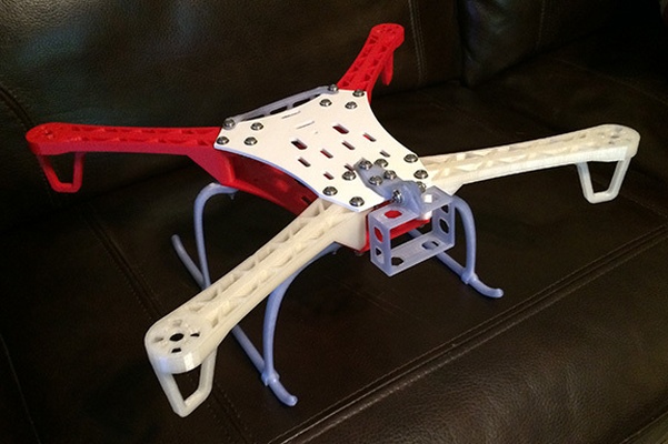 espião 500 fpv quadcopter derrapagens by ronindesu passatempo faça robótica quadro armação aterrissagem thingiverse multicóptero 3d print model - Mito3D