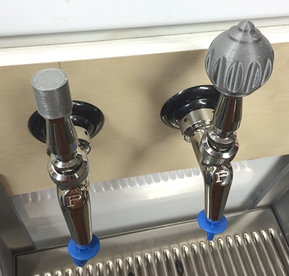 threaded beer tap handle inserts by ronindesu hobby & diy thread kegerator homebrew insert thingiverse keezer 3d print model - Mito3D