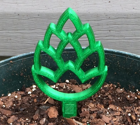 hops plant marker by ronindesu hobby & diy beer tag garden brewing homebrew thingiverse 3d print model - Mito3D