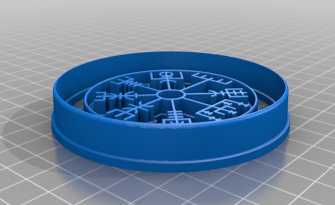 vegvisir roda by ronindesu ferramentas biscoito cortador massa resina thingiverse runa rúnico 3d print model - Mito3D