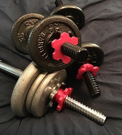 retaining nut barbell or dumbell weight by ronindesu hobby & diy sport outdoors thingiverse 3d print model - Mito3D