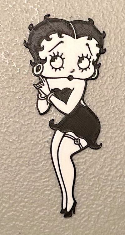 mehrfarbig betty boop magnet by wow kunst 2d 3d print model - Mito3D