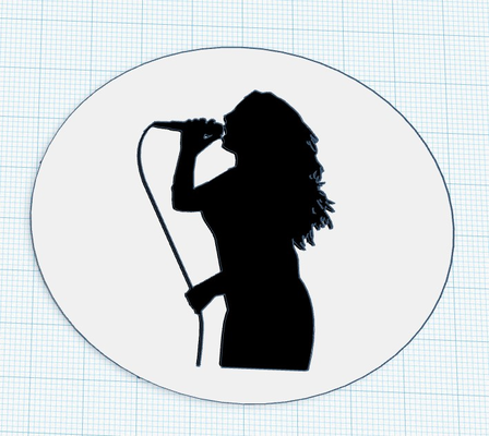 chanteur silhouette by atshd4 art panneaux logos logo silhouetteart 3d print model - Mito3D