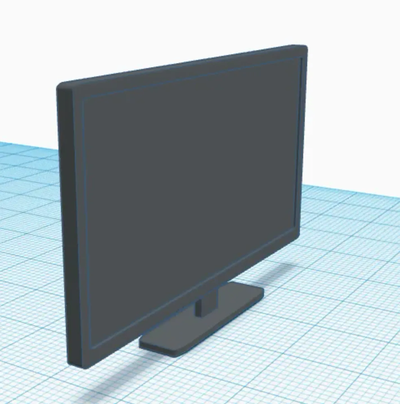 doll size tv monitor v1 by kevvv-3d toys & games screen house television computer model easy small simple toy 3d print model - Mito3D