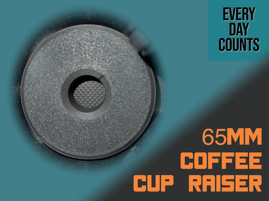 coffee cup risers car holders - 65mm by day counts household house models coffeecup lift raise 3d print model - Mito3D