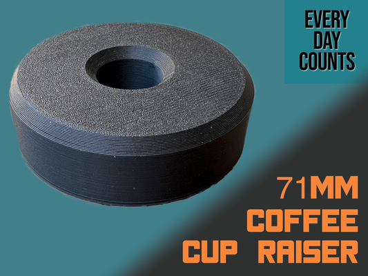 coffee cup risers car holders - 71mm by day counts household house models raise riser lift lifter vehicle 3d print model - Mito3D