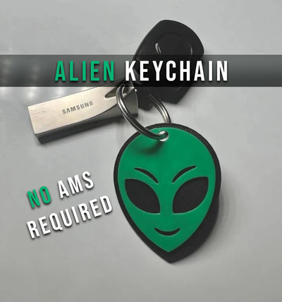alien keychain by kevvv-3d fashion models spooky clip green black key chain collectable 3d print model - Mito3D