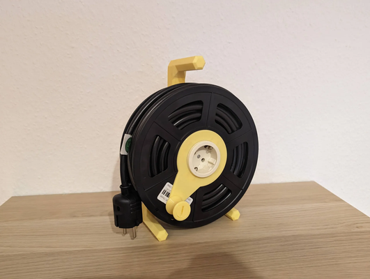 extension cord cable reel out of filament spool by chrisax212 hobby & diy electronics kabeltrommel sunlu 3d print model - Mito3D
