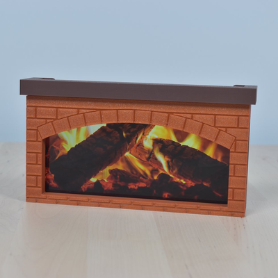realistic portable fireplace smartphone holder by ruiraptorchannel household decor lareira stand 3d print model - Mito3D