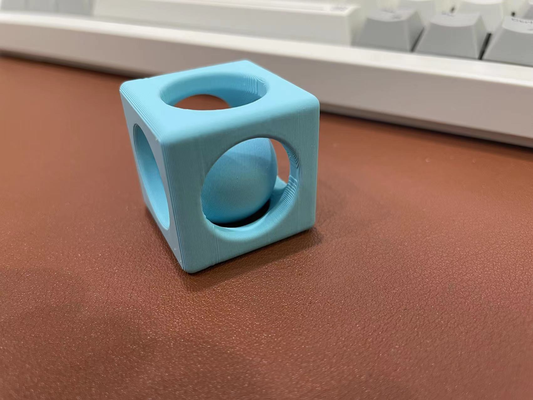 cube a ball by hcwilliam art models 3d print model - Mito3D