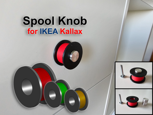 bobina pomello ikea kallax accelerato by macyo42 domestico ufficio griff knopf 3d print model - Mito3D
