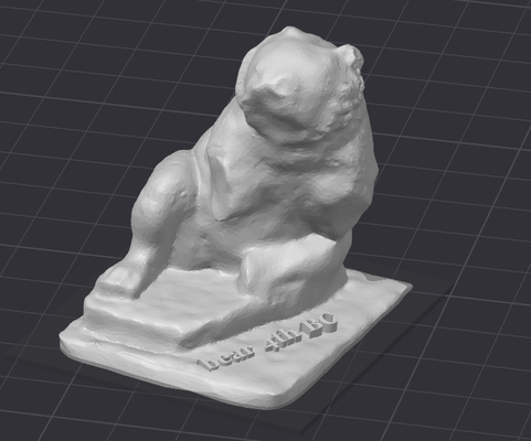 statua of orso cucciolo acropoli by malina steven arte sculture 3d scansionato scultura 3d print model - Mito3D