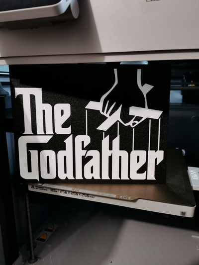godfather lightbox led lamp by oldspice3d art signs & logos le parrain film movie logo light 3d print model - Mito3D