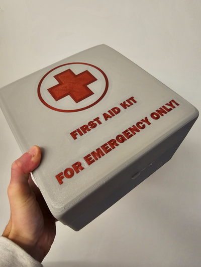 first aid kit - parametric box giant by andreobtw 3d printer accessories case emergency funny duty print place 3d print model - Mito3D