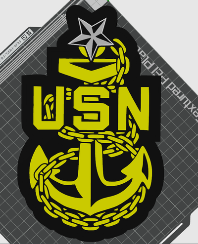 usn senior chefe caixa luz by svest1466 arte sinais logotipos marinha militares 3d print model - Mito3D
