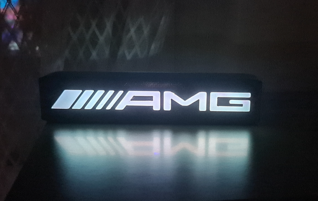 amg boite lumière by gogo3d ménage décor lampe led mercedes 3d print model - Mito3D