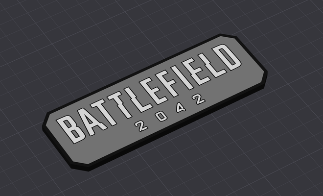 battlefield 2042 logo by xxemix toys & games game videogame videogames 3d print model - Mito3D
