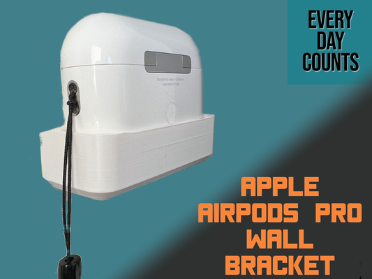 apple airpods pro wall holder by day counts hobby & diy electronics case 3d print model - Mito3D