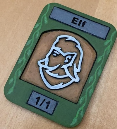 mtg elf token by glabos toys & games board commander magicthegathering elves edh 3d print model - Mito3D