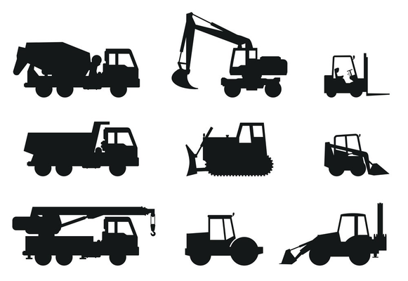 resplandor in oscuro construcción vehiculos by bienvenido arte modelos niños habitación juguete camiones camión basura cargador cemento excavador 3d print model - Mito3D