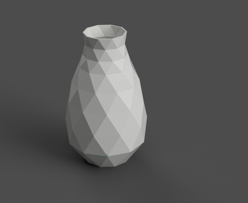 poly vase by markus710 ménage décor lowpoly fleur vases polygone bas 3d print model - Mito3D