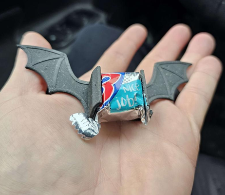 fun sized bat candy holder by ll mbda household festivities halloween trickortreat candyholders funsized 3d print model - Mito3D