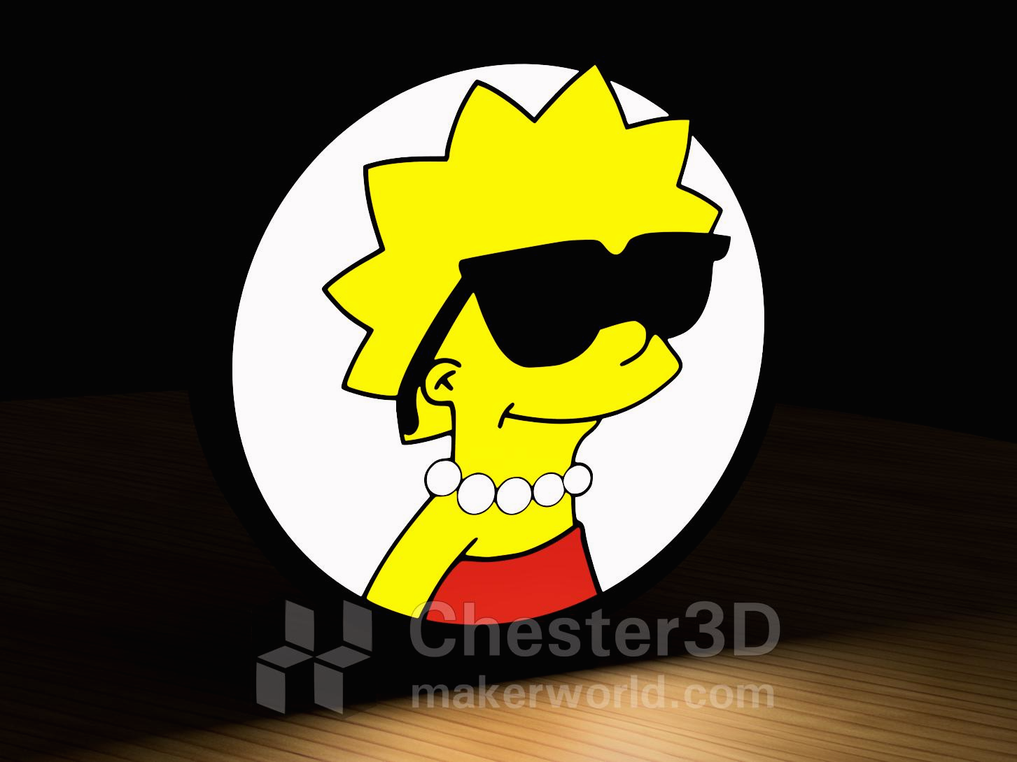 lisa simpson led lampe by chester3d ménage décor boucle d'oreille p1p a1 dentelle halloween oreille p1s multi noël ams multicolore cadeau décoration homère lumière halloween2023 bob simpsons bague lampes krusty terwilliger cou anniversaire 2023 leds mini couleur collier bambulab 3D print model - Mito3D