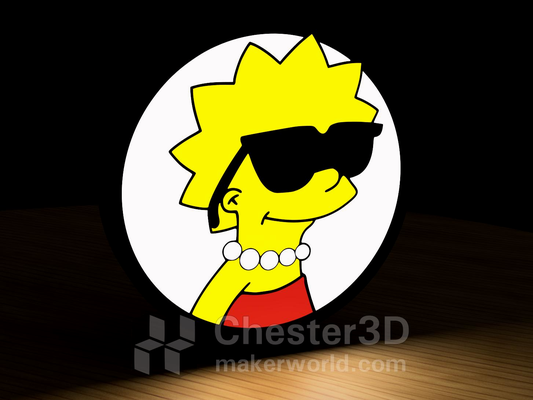 lisa simpson led lamp by chester3d household decor earring p1p a1 lace halloween ear p1s multi christmas ams multicolor gift decoration homer light halloween2023 bob simpsons ring lamps krusty terwilliger neck birthday 2023 leds mini color necklace bambulab 3d print model - Mito3D