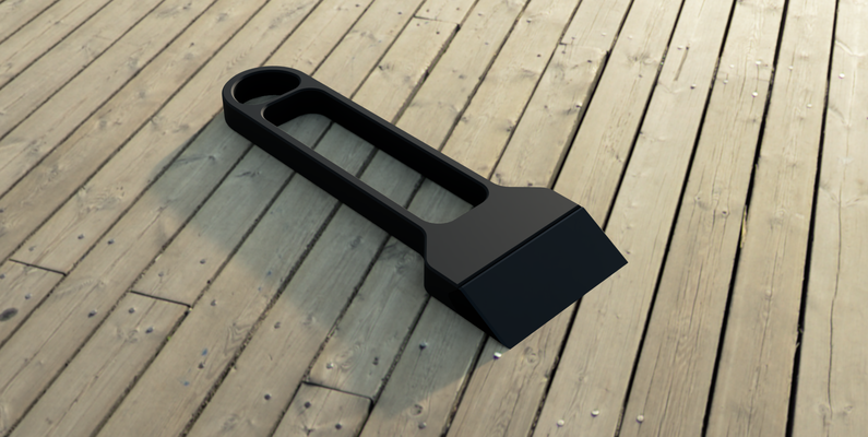 scraper swappable blades by ollemark 3d printer accessories blade bedscraper 3d print model - Mito3D