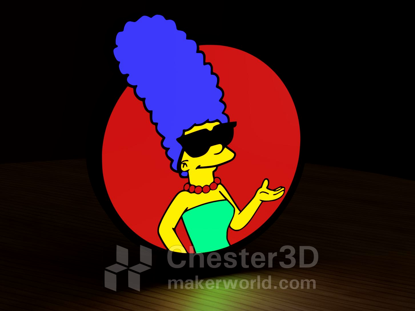 marge simpson guidato lampada by chester3d domestico arredamento krusty led multi natale lisa halloween omero pizzo terwilliger 2023 regalo collana mini collo orecchino lampade colore makerworld multicolore compleanno ams maggie orecchio decorazione p1p halloween2023 bambolotto luce p1s a1 squillare bob strega 3D print model - Mito3D