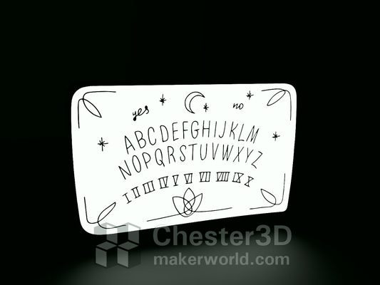 ouija halloween led lamp by chester3d household decor ring decoration lamps p1p birthday p1s ams simpsons bambulab multi light makerworld simpson neck lace moe leds bob krusty necklace halloween2023 christmas color lisa witch multicolor mini gift a1 homer ear terwilliger maggie marge earring 2023 3d print model - Mito3D