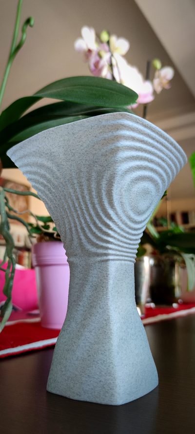 wave modulation vase by archork household decor 3d print model - Mito3D