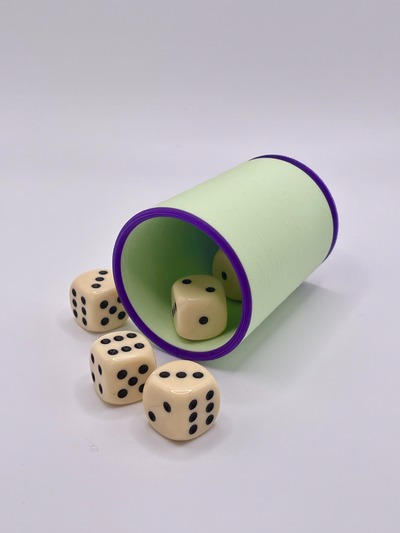 dado tazza backgammon 5 roll or by rustam giocattoli giochi tavola scatola gioco dei dadi 5roll 3d print model - Mito3D