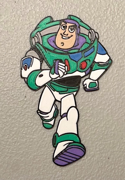 multicolor buzz lightyear magnet by wotfan art 2d toy story 3d print model - Mito3D